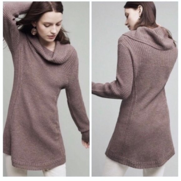 Anthropologie Sweaters - Angel of the North Rosie Cowlneck sweater in brown